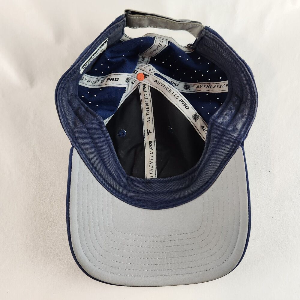 Columbus Blue Jackets Hat Navy Adjustable Authentic Pro Fanatics Hockey Cap - Picture 8 of 12